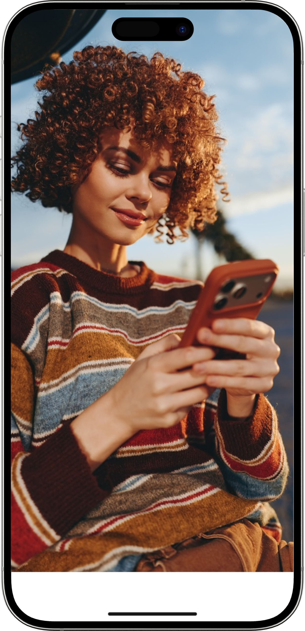 The app running on an iPhone
